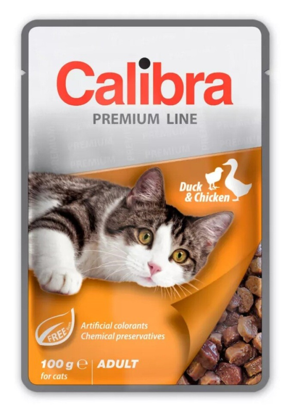 Calibra Cat kapsa Premium Adult Duck & Chicken 100g