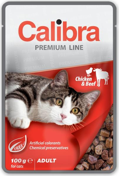 Calibra Cat kapsa Premium Adult Chicken & Beef 100g