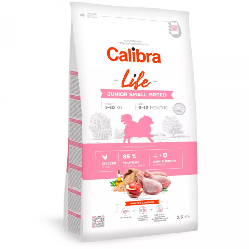 Calibra Dog Life Junior Small Breed Chicken 1,5kg