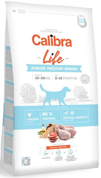 Calibra Dog Life Junior Medium Breed Chicken 12 kg
