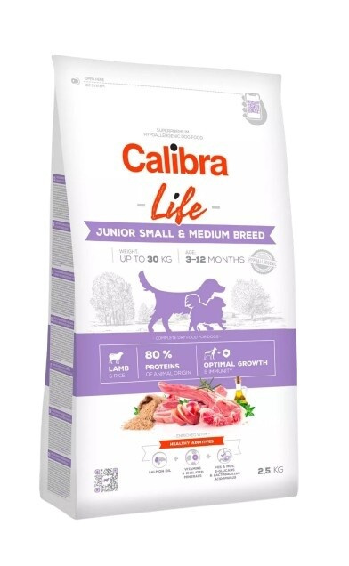 Calibra Dog Life Junior Small&Medium Breed Lamb 2,5 kg
