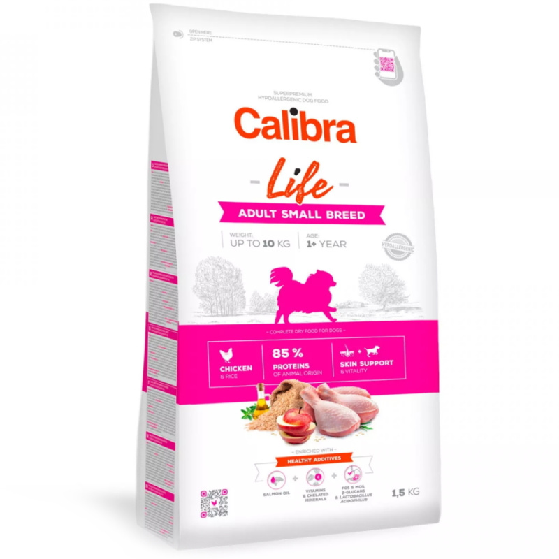Calibra Dog Life Adult Small Breed Chicken 1,5kg