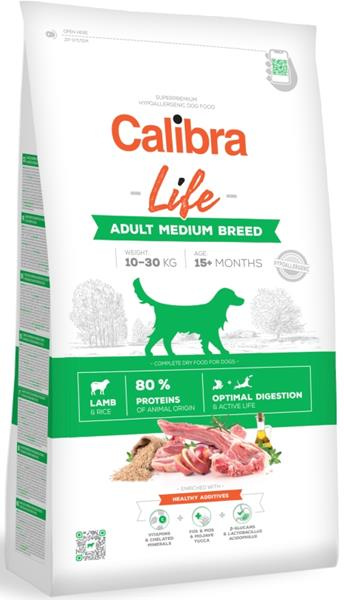 Calibra Dog Life Adult Medium Breed Lamb 12 kg