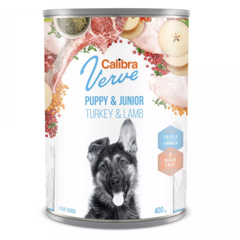 Calibra Dog Verve konz.GF Junior Turkey&Lamb 400g