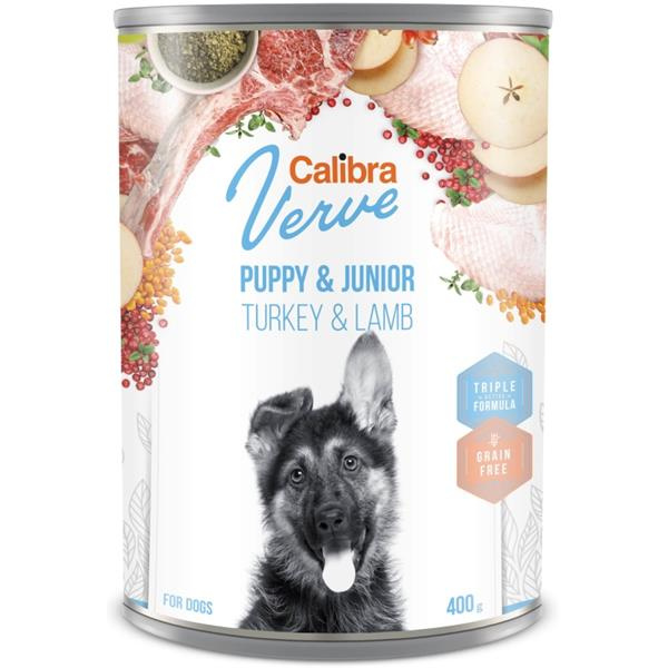Calibra Dog Verve konz.GF Junior Turkey&Lamb 400g