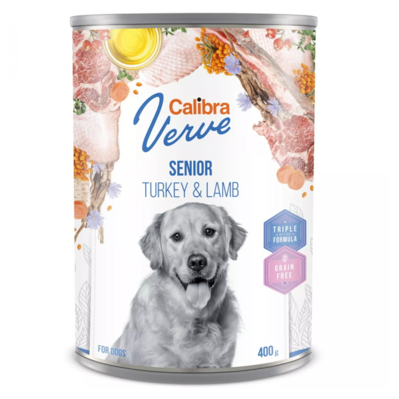 Calibra Dog Verve konz.GF Senior Turkey&Lamb 400g