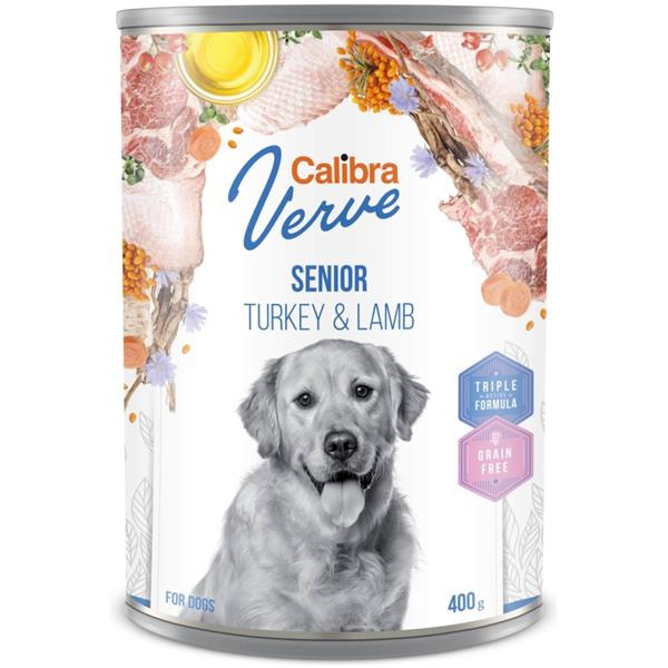 Calibra Dog Verve konz.GF Senior Turkey&Lamb 400g