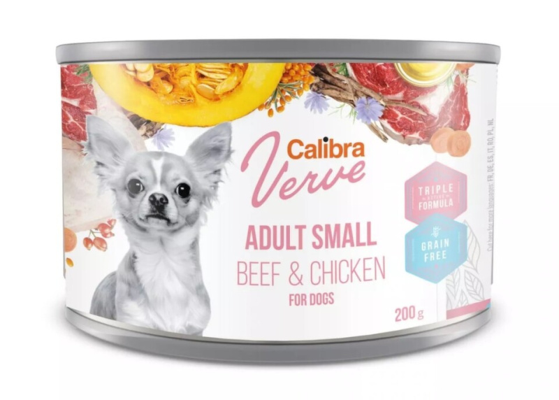 Calibra Dog Verve konz.GF Adult Small Beef&Chick 200g