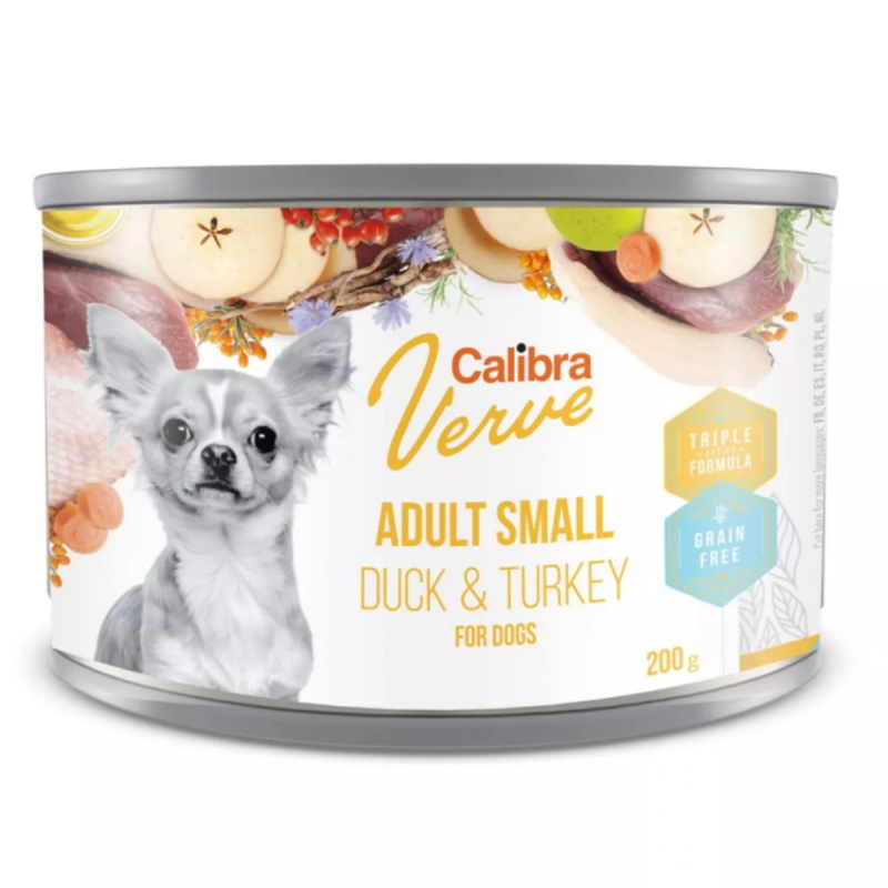 Calibra Dog Verve konz.GF Adult Small Duck&Turkey 200g