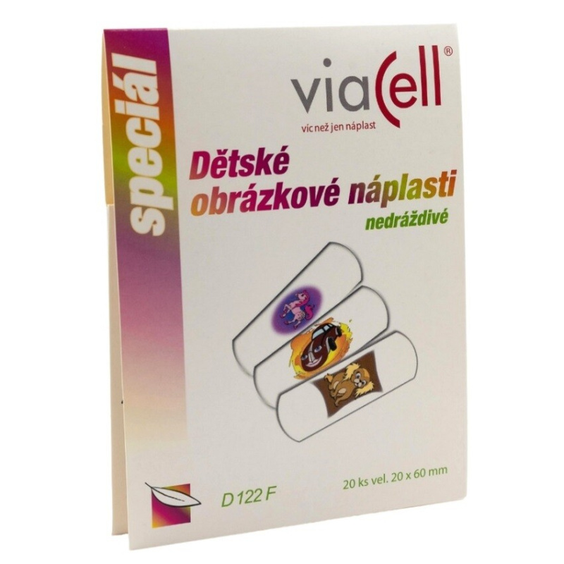 Viacell D122F Dětské obrázkové náplasti 20 ks