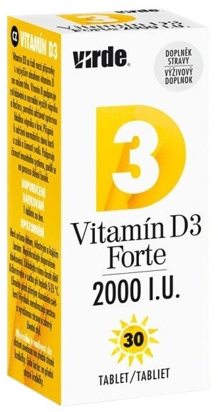 VIRDE Vitamín D3 Forte 2000 I.U. 30 tablet