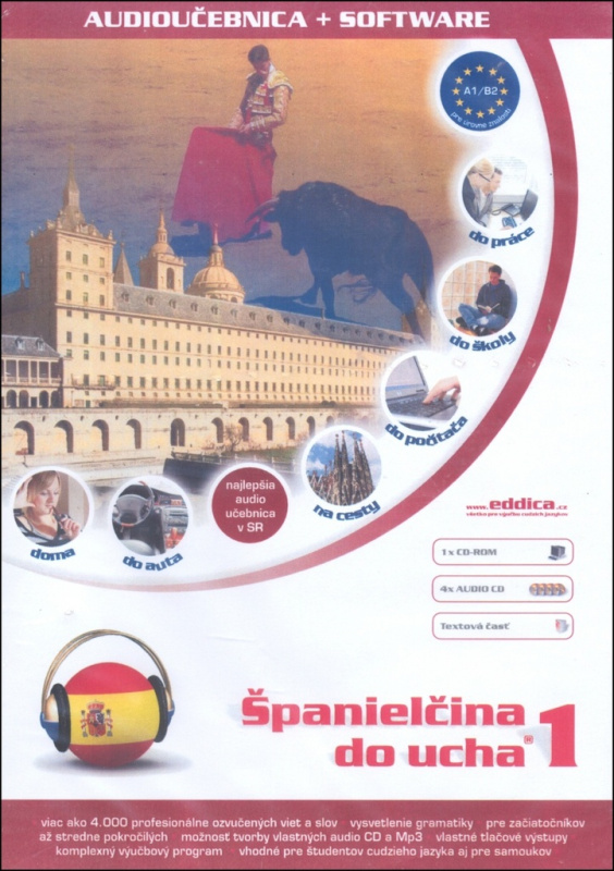 Španielčina do ucha 1 (1 x CD-ROM, 4 x audio CD, textová časť)