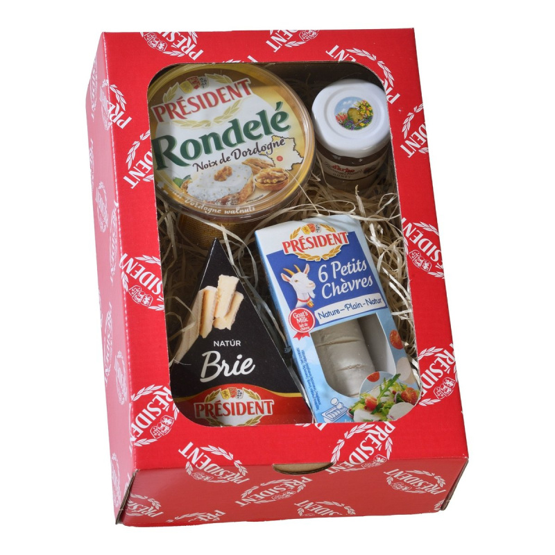 Président Dárkové plato mix sýrů s medem