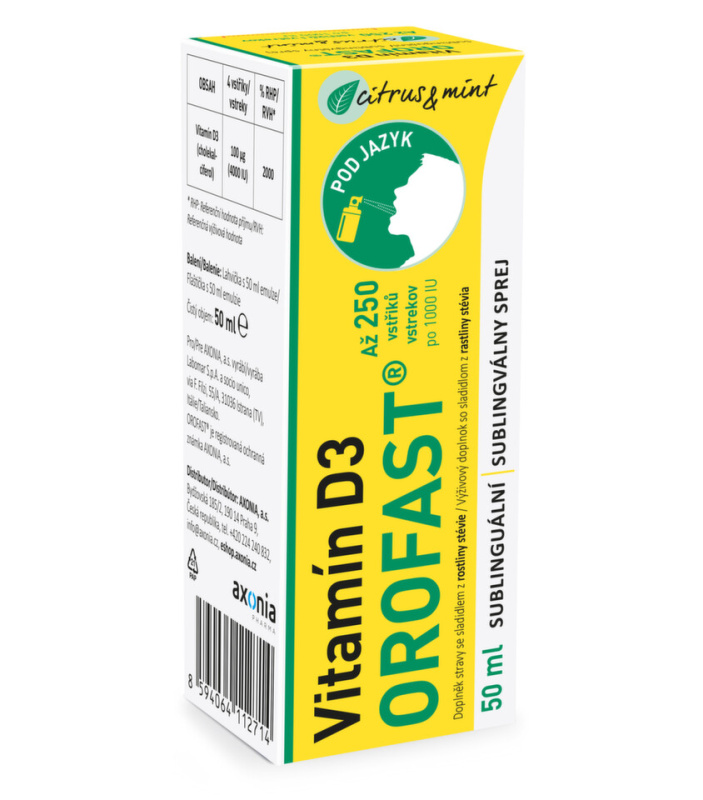OROFAST Vitamín D3 sublinguální sprej 50 ml