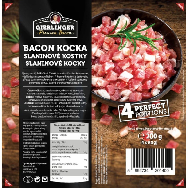 Gierlinger Slaninové kostky (4×50g)