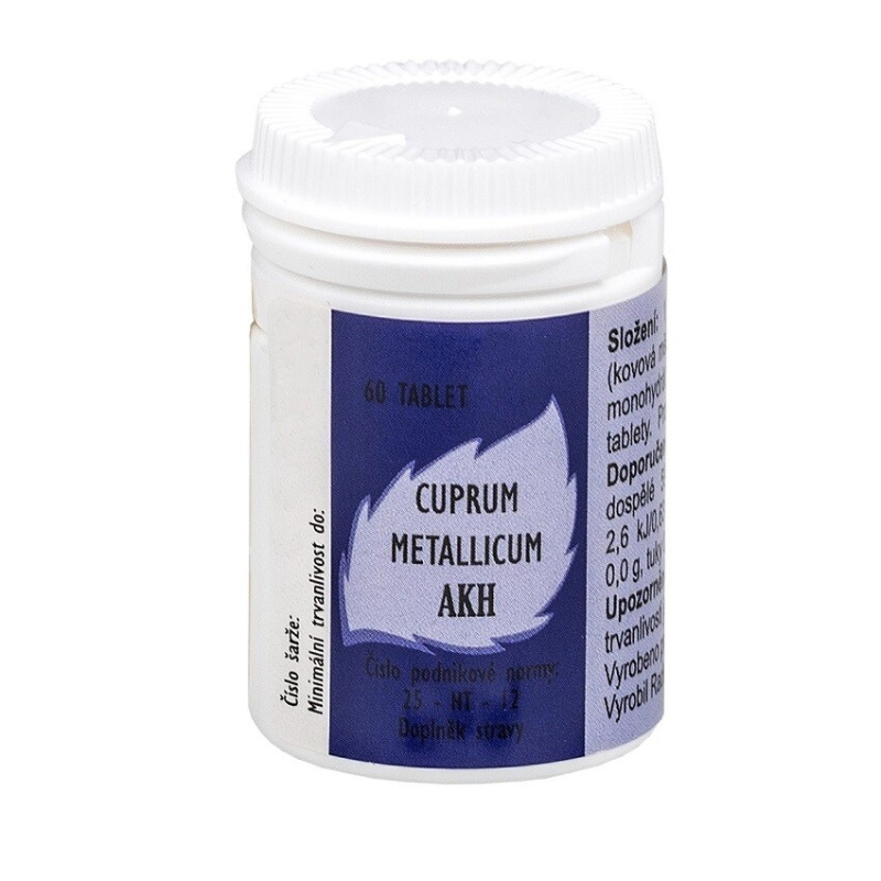 Radim Bakeš Galenická laboratoř Ostrava AKH Cuprum metallicum 60 tablet