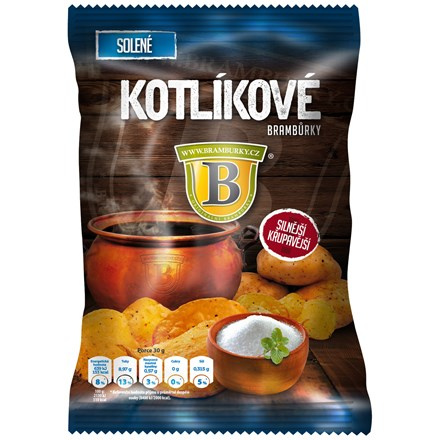 Kotlíkové brambůrky solené 120 g