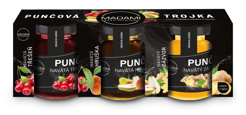 Madami Punčová trojka - dárková sada ovocných punčů - 3 x 60 g