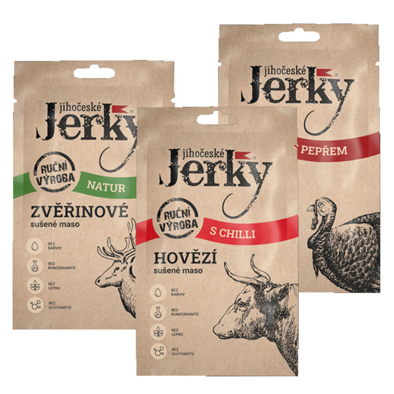 Jihočeské JERKY 20 g - hovězí s pepřem
