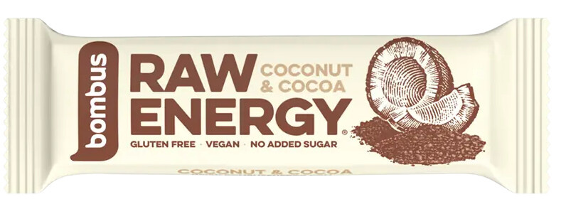 Bombus Raw ENERGY Kokos a kakao 50g