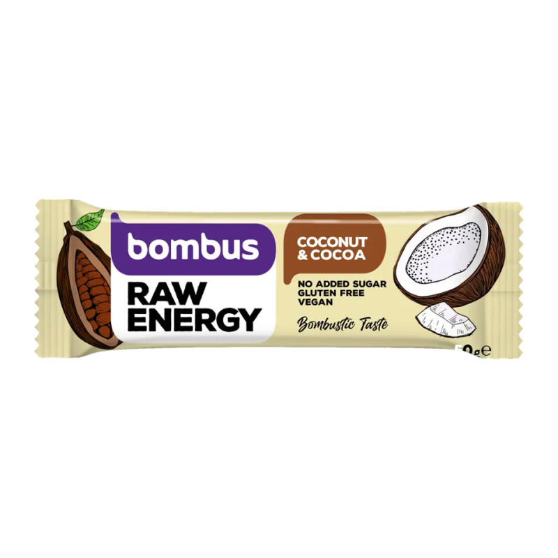 Bombus Raw ENERGY Kokos a kakao 50g