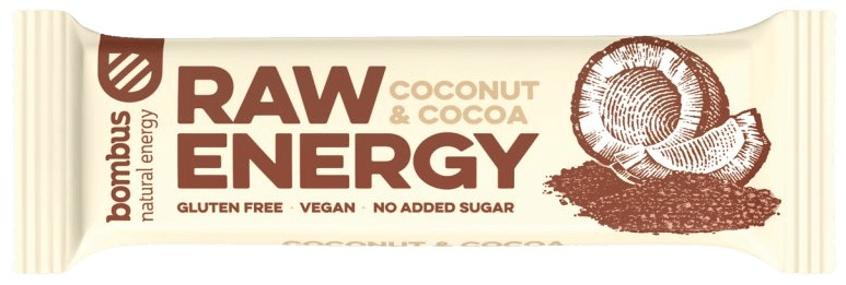 Bombus Raw ENERGY Kokos a kakao 50g