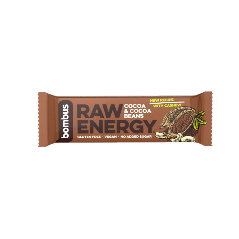 Bombus Raw ENERGY Kakao a kakaové boby 50g