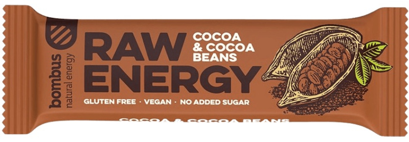 Bombus Raw ENERGY Kakao a kakaové boby 50g