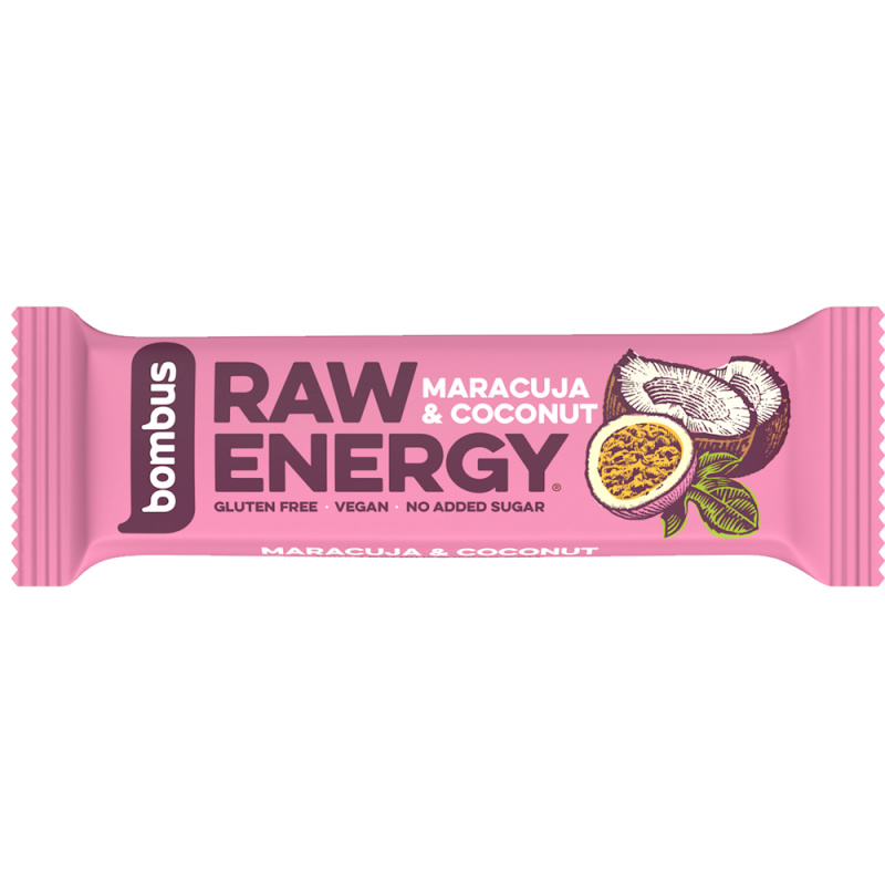 Bombus Raw Energy bar 50 g - marakuja/kokos