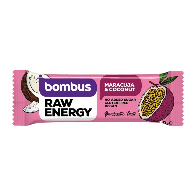 Bombus Raw Energy bar 50 g - marakuja/kokos