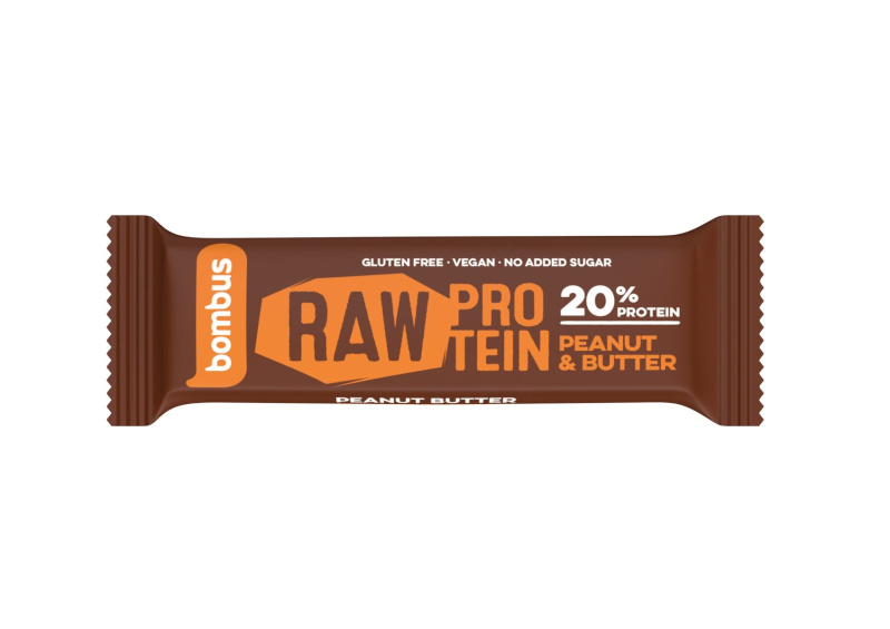 BOMBUS Raw proteinová tyčinka arašídová 50 g