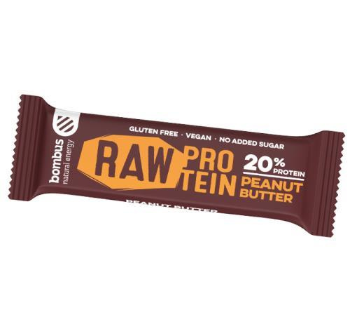 BOMBUS Raw proteinová tyčinka arašídová 50 g