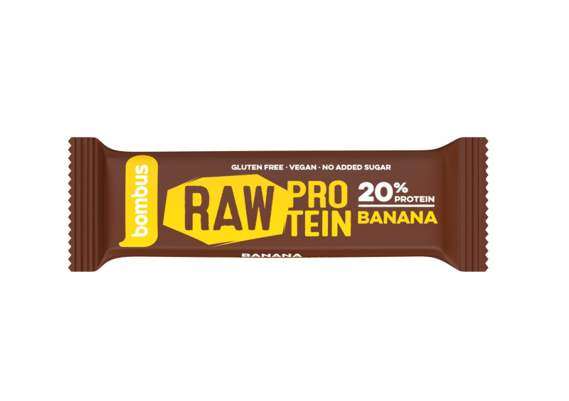 BOMBUS Raw proteinová tyčinka banánová 50 g