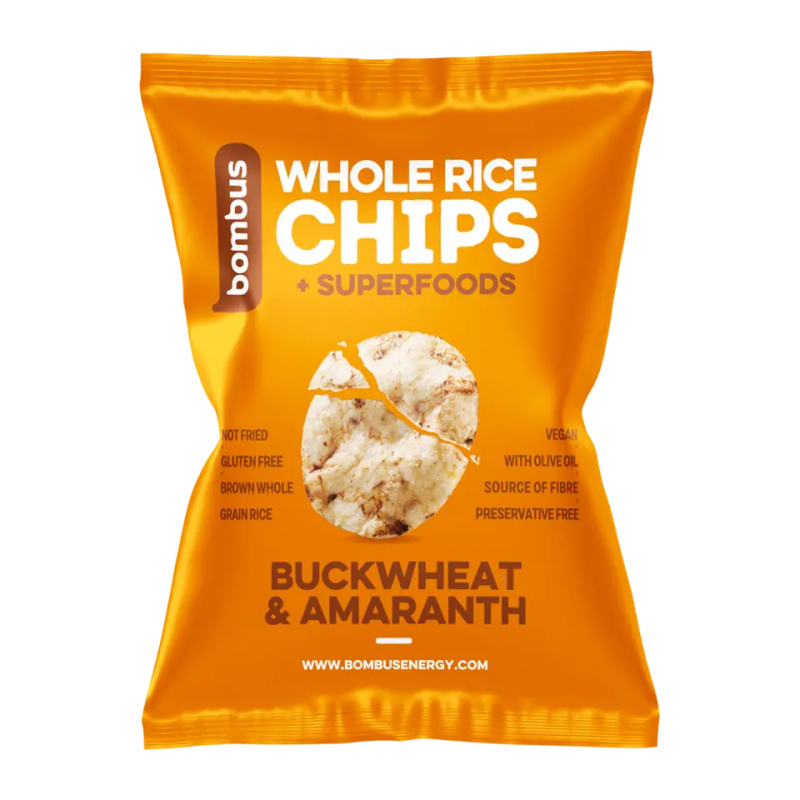 Bombus Celozrnné rýžové chipsy Pohanka & amarant 60 g