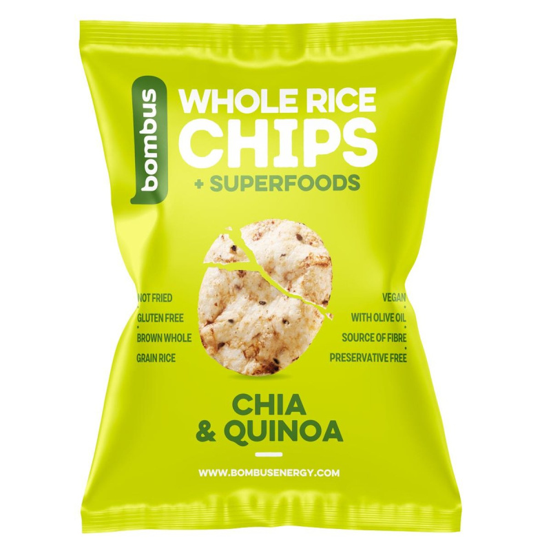 Bombus Rýžové chipsy chia a quinoa
