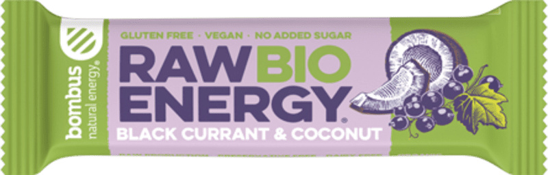 Bombus Raw BIO- černý rybíz a kokos, 50 g