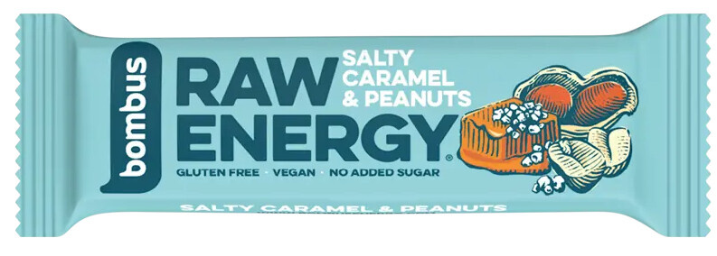 Bombus Raw ENERGY Slaný karamel a arašídy 50g