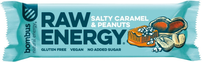 Bombus Raw ENERGY Slaný karamel a arašídy 50g