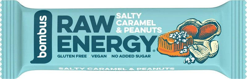 Bombus Raw ENERGY Slaný karamel a arašídy 50g