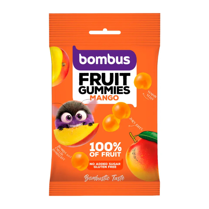 Bombus Ovocné bonbóny- mango, 35 g