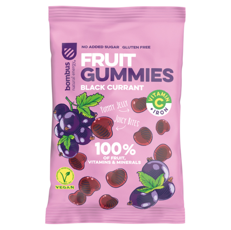 Bombus Ovocné bonbóny- černý rybíz + vitamín C, 35 g
