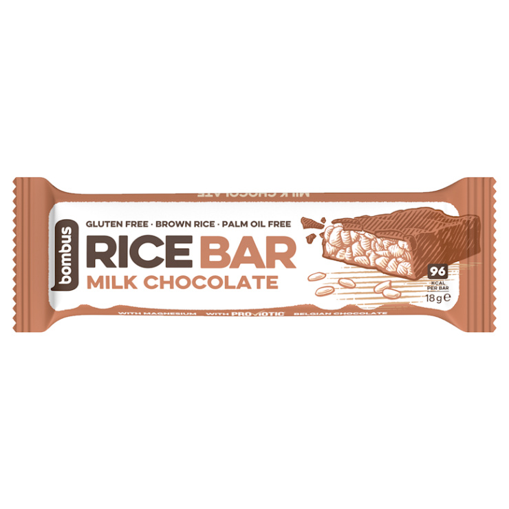 Bombus Rice Bar 18 g - Mléčná čokoláda