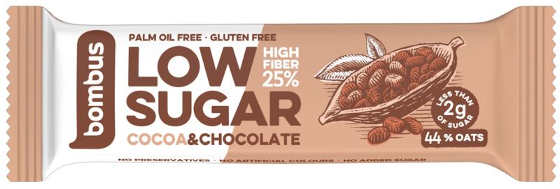 Bombus Low Sugar bar 40 g - kakao/čokoláda