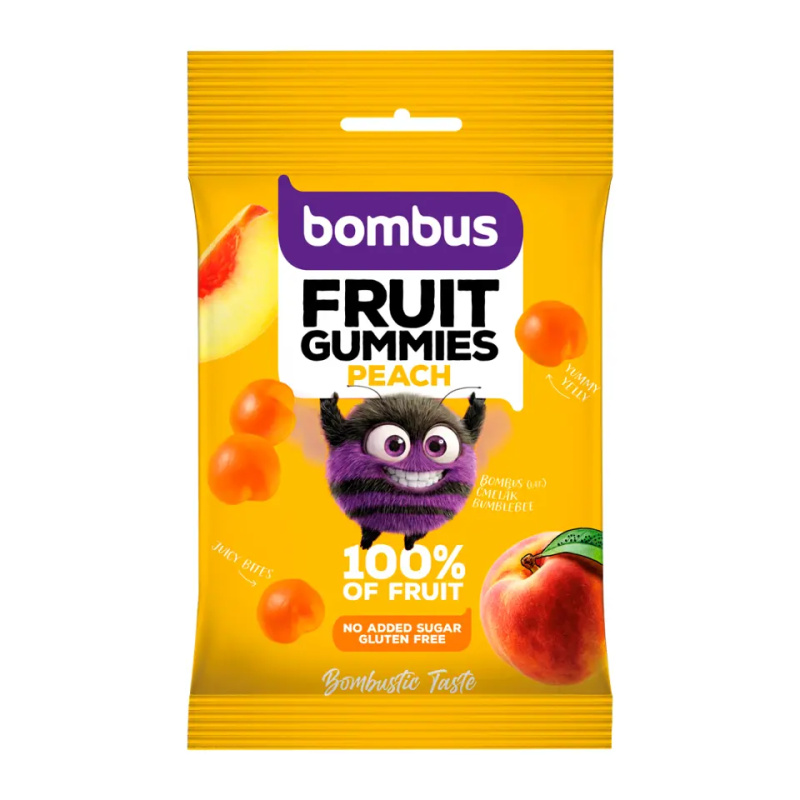 Bombus Ovocné bonbóny- broskev, 35 g