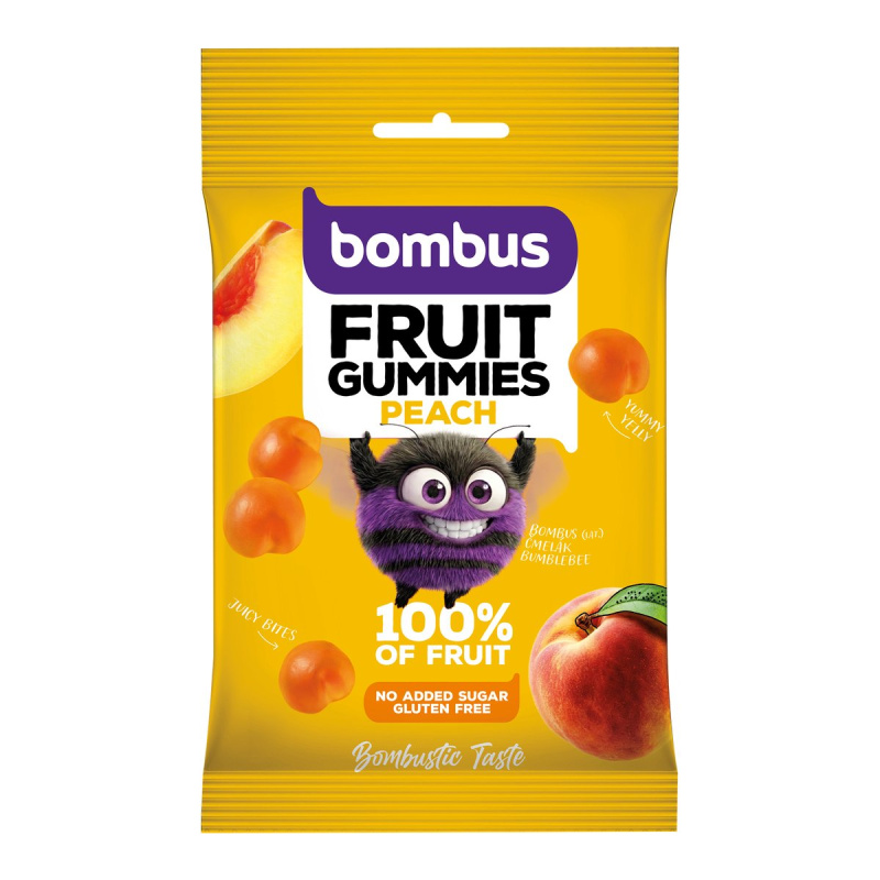 Bombus Ovocné bonbóny- broskev, 35 g