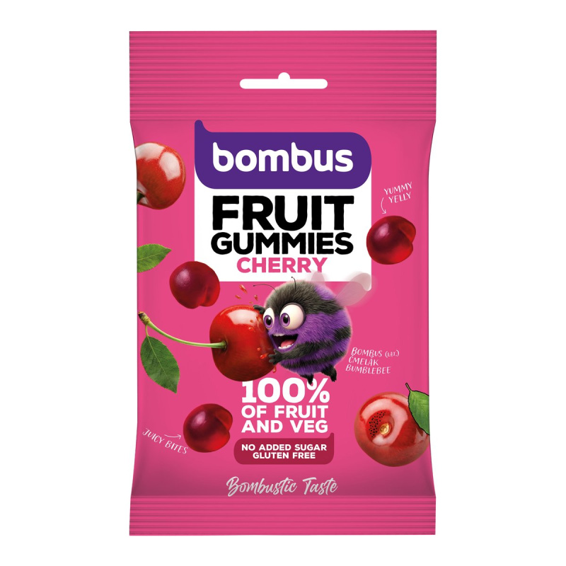 Bombus Ovocné bonbóny- třešeň, 35 g