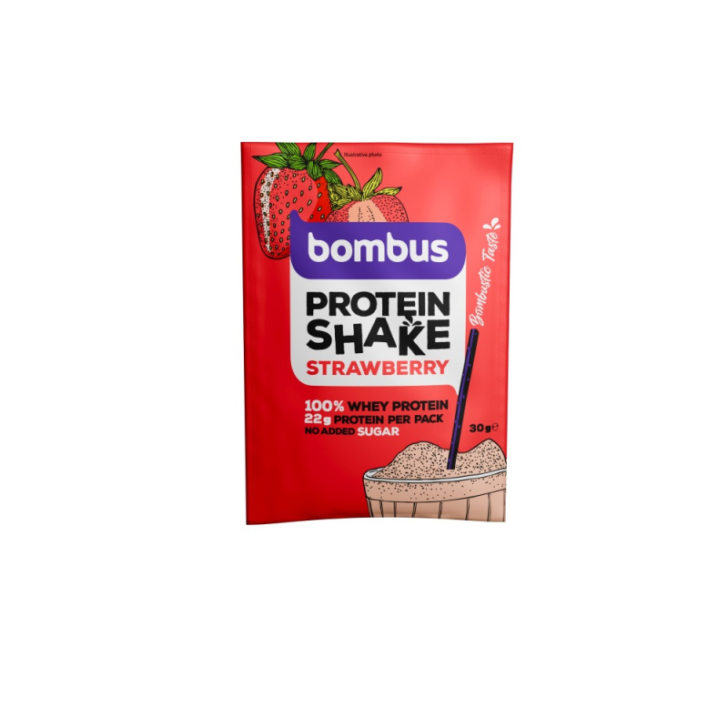 BOMBUS Protein shake jahoda 30 g