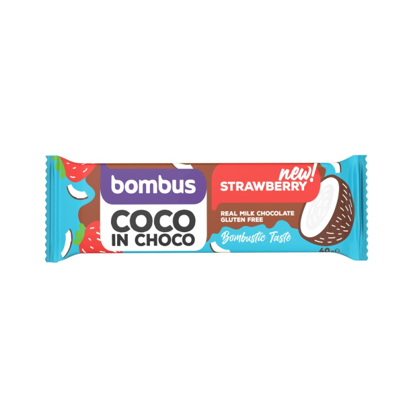 BOMBUS Coco in choco jahoda tyčinka 40 g