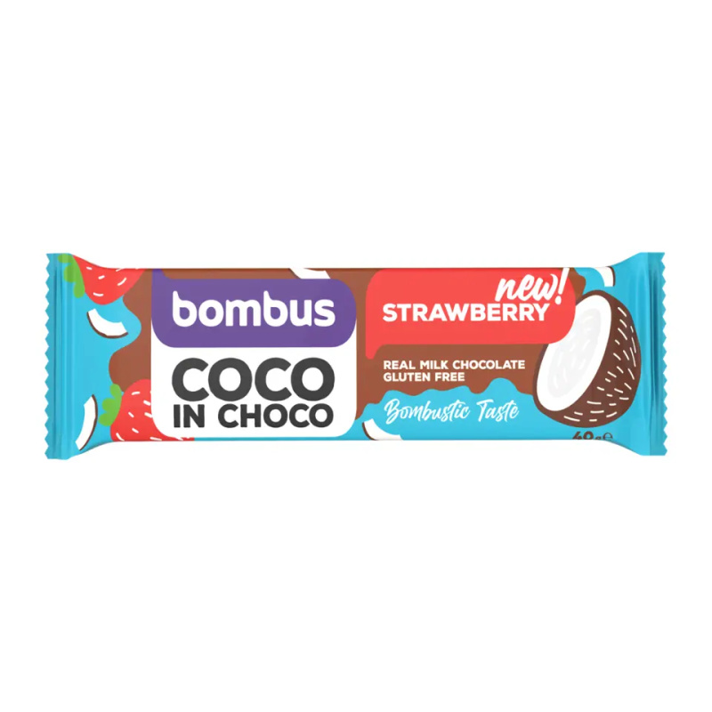 BOMBUS Coco in choco jahoda tyčinka 40 g