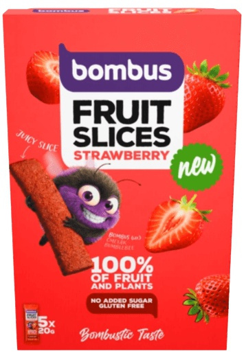 Bombus Fruit Slices 5x20 g - jahoda